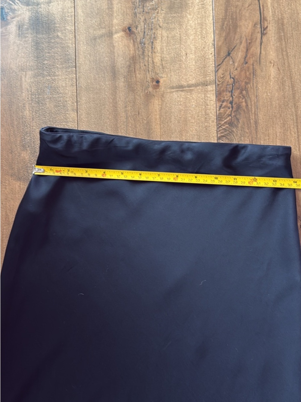 Abercrombie & Fitch Black Satin Midi Skirt - Picture 5 of 7
